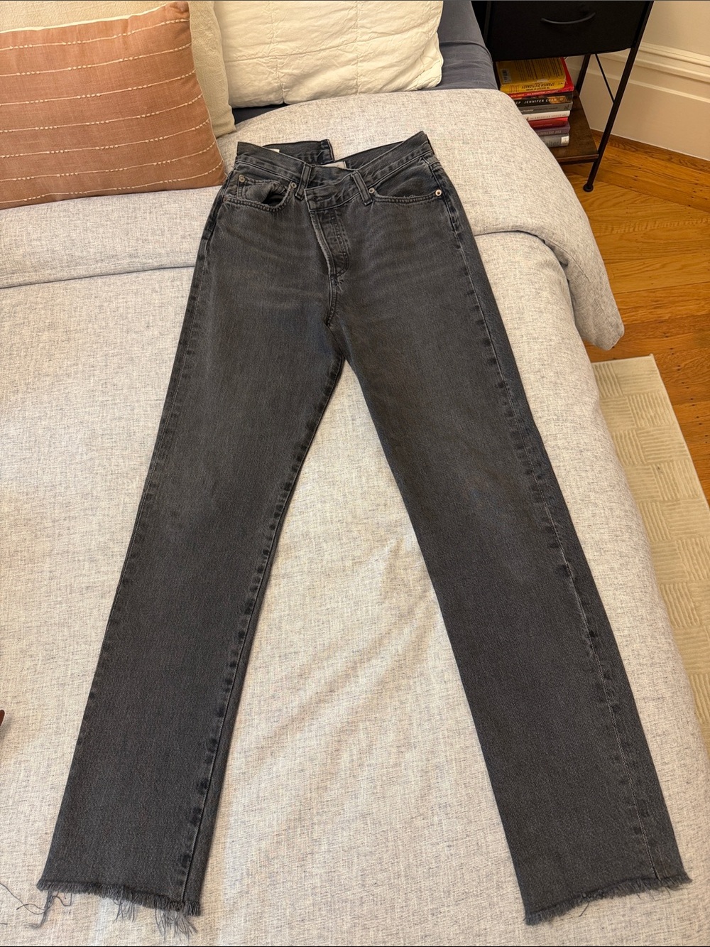 Agolde Men's Black Straight Jeans